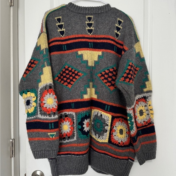 Free people grey boho style knit cardigan sweater - Picture 4 of 6